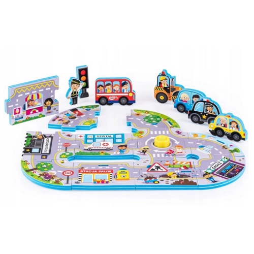 Zestaw miękkie puzzle dźwięki wokół nas Miasto DG 82337 DUMEL